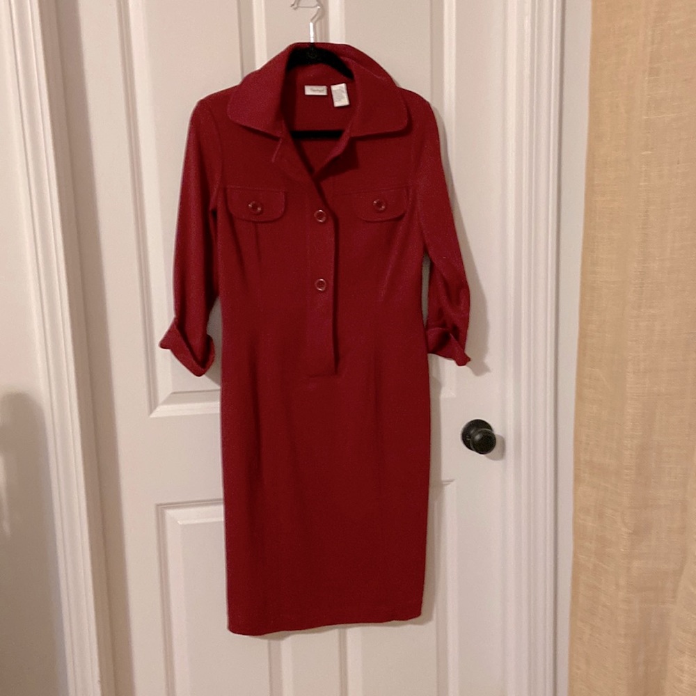 Executive winter weight knit tailored dress
